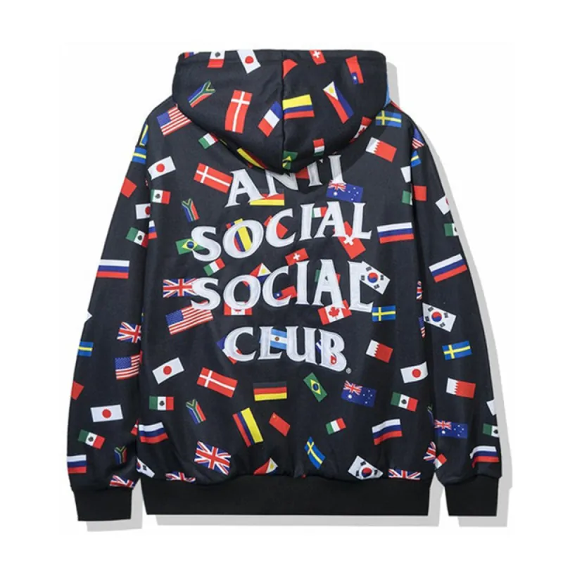 Anti Social Social Club Orlando Flag Hoodie Black sold by PLUS