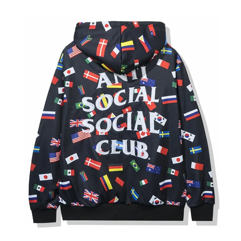 Anti Social Social Club Orlando Flag Hoodie Black sold by PLUS