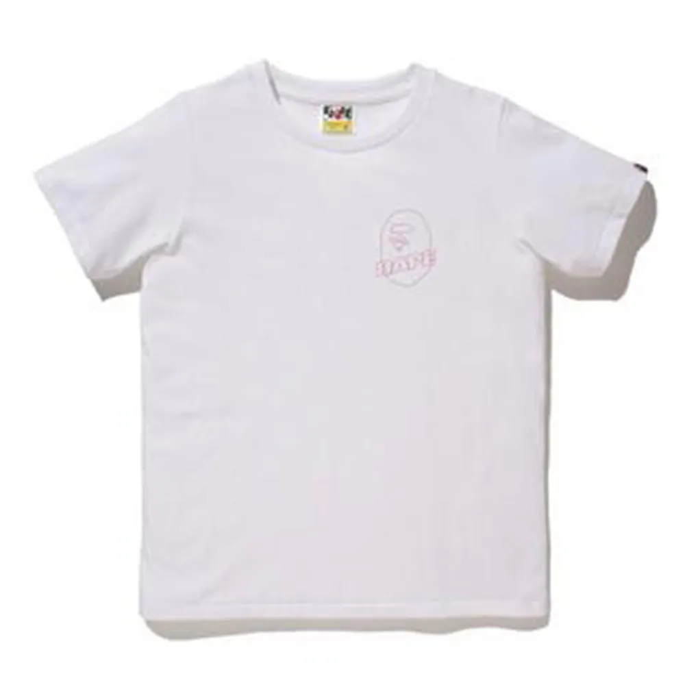 BAPE ABC Camo Logo Tee (Ladies) White/Pink sold by PLUS