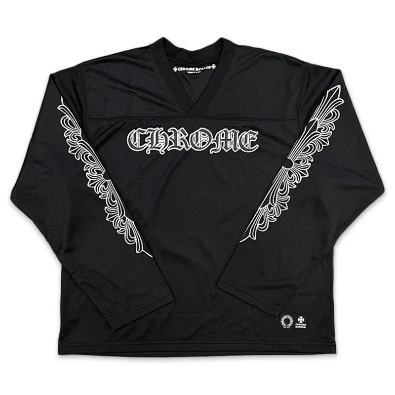 Chrome Hearts Sports Mesh Warm Up Jersey Black sold by PLUS