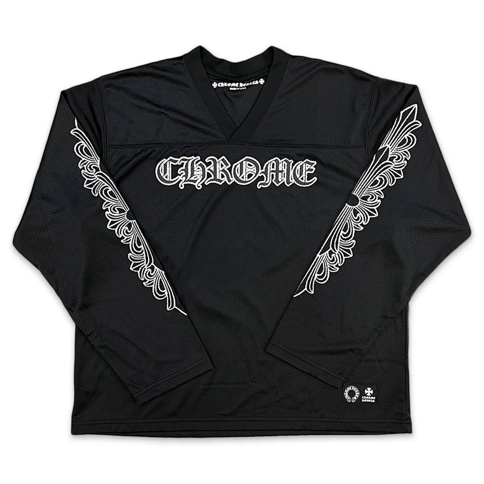 Chrome Hearts Sports Mesh Warm Up Jersey Black sold by PLUS