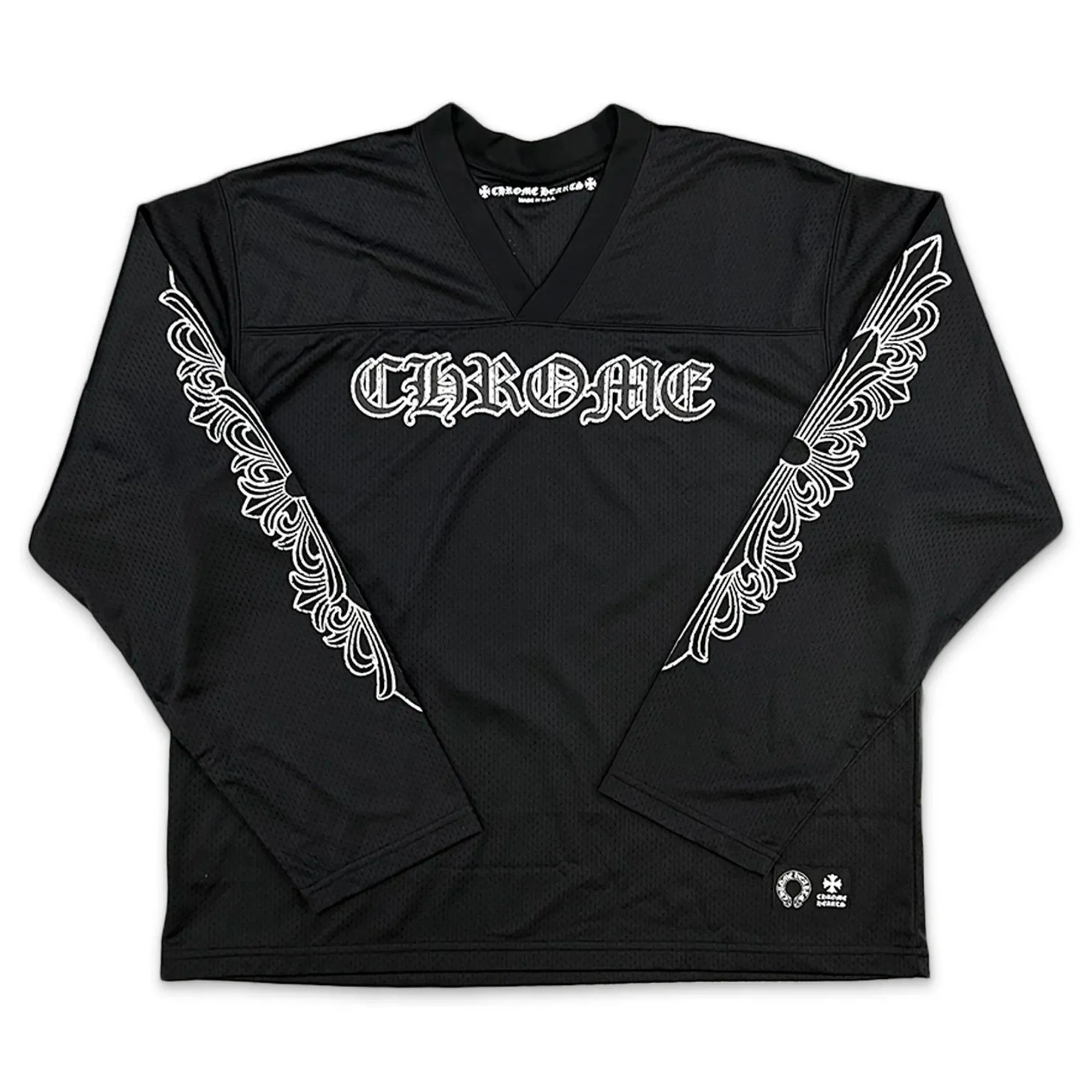Chrome Hearts Sports Mesh Warm Up Jersey Black sold by PLUS