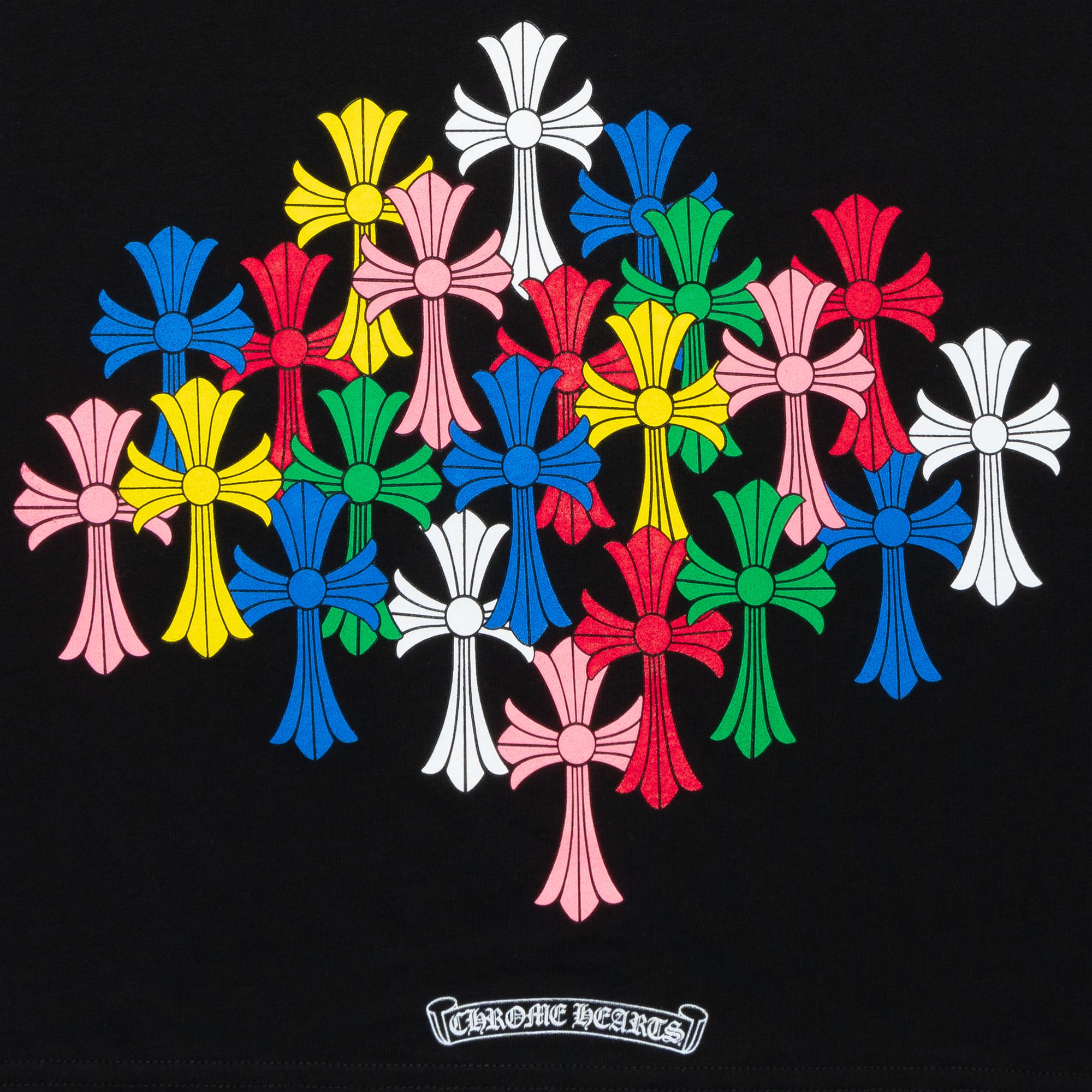 Chrome Hearts Multi Color Cross Scroll Tee Black sold by PLUS product image thumbnail 3