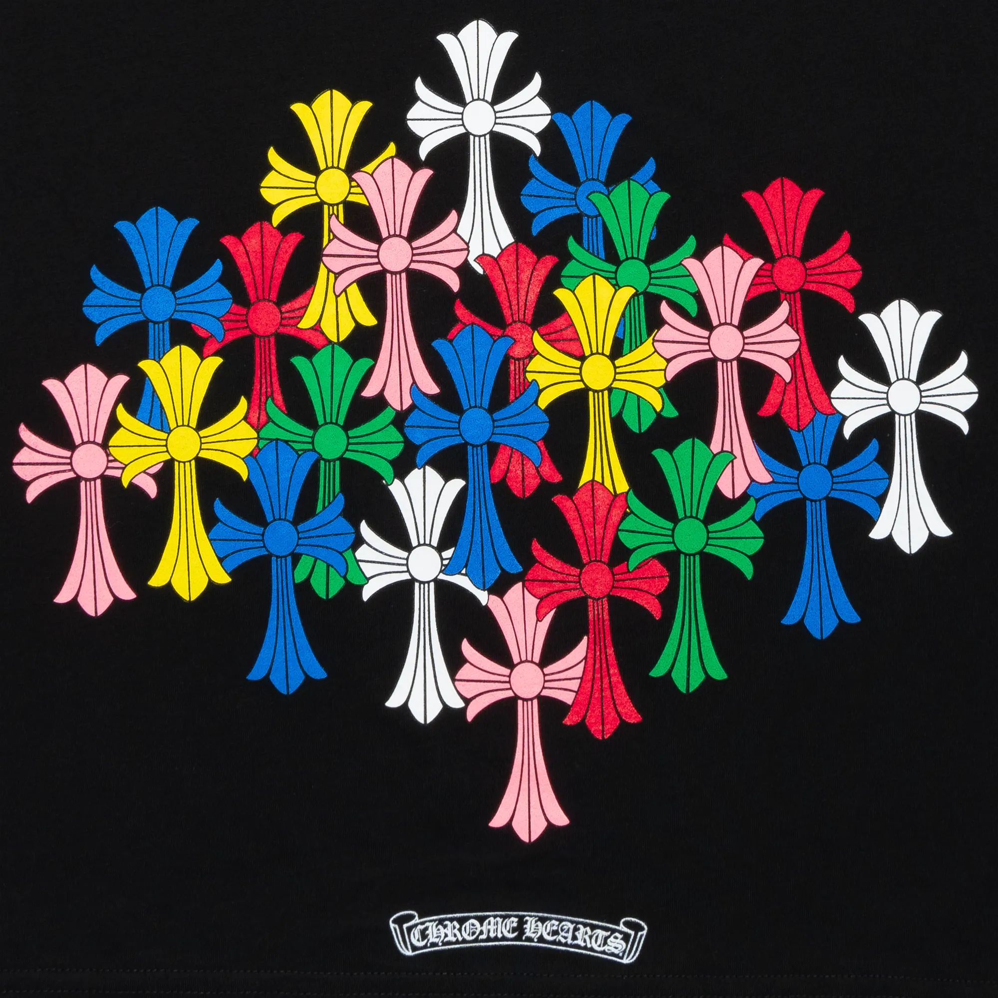 Chrome Hearts Multi Color Cross Scroll Tee Black sold by PLUS product image thumbnail 3