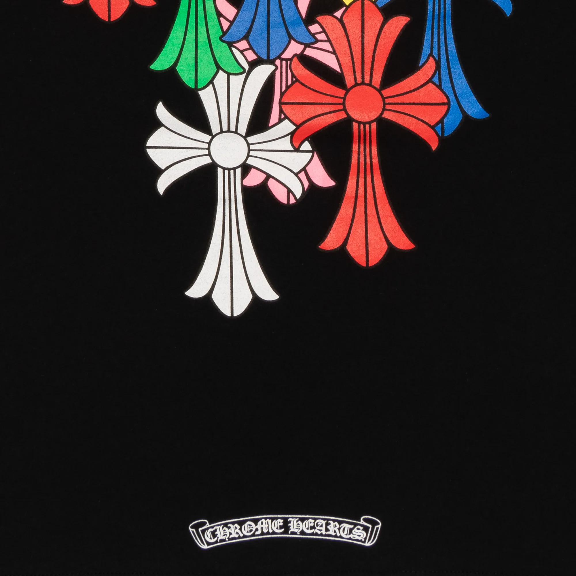 Chrome Hearts Multi Color Cross Cemetery T-Shirt Black sold by PLUS product image thumbnail 4