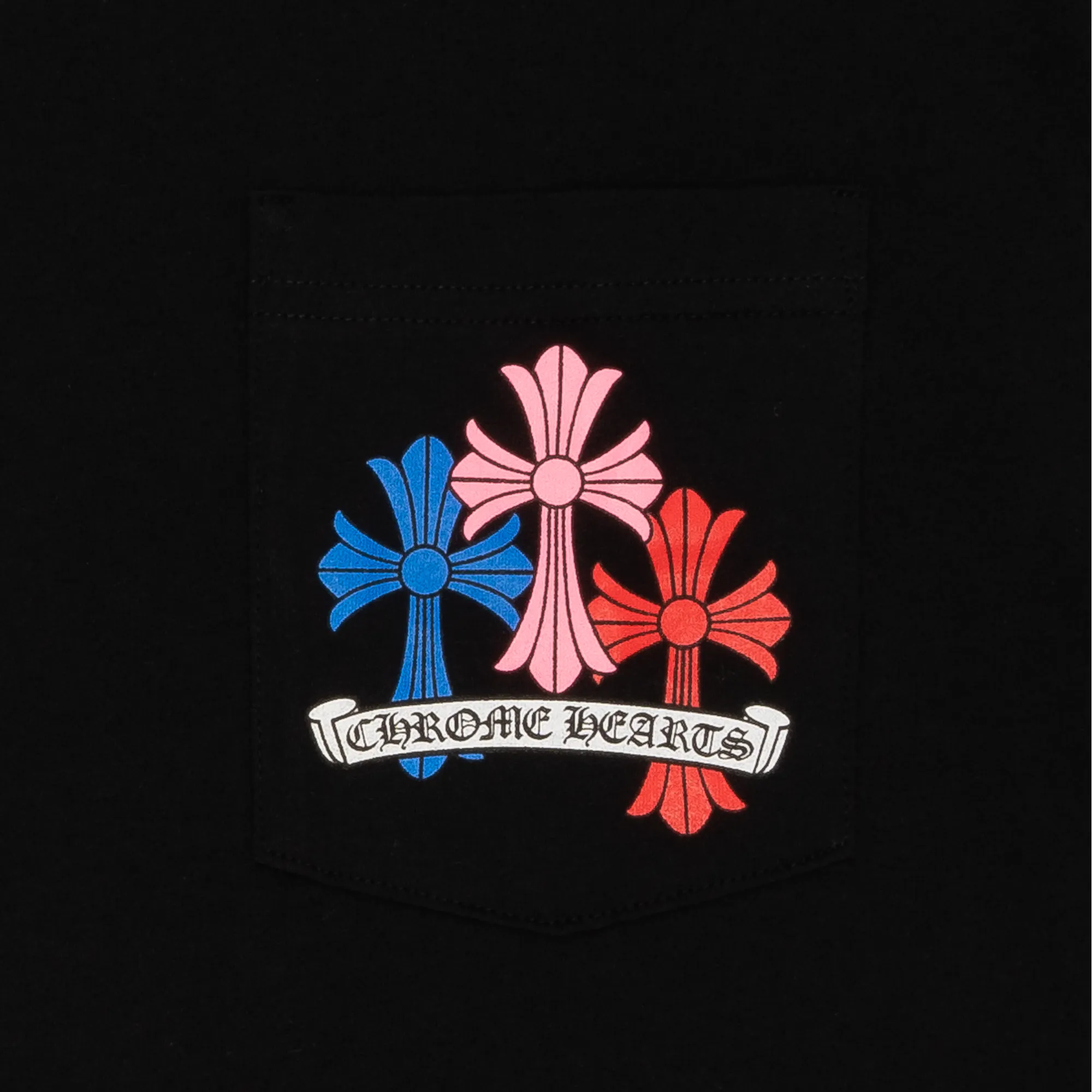 Chrome Hearts Multi Color Cross Cemetery T-Shirt Black sold by PLUS product image thumbnail 3