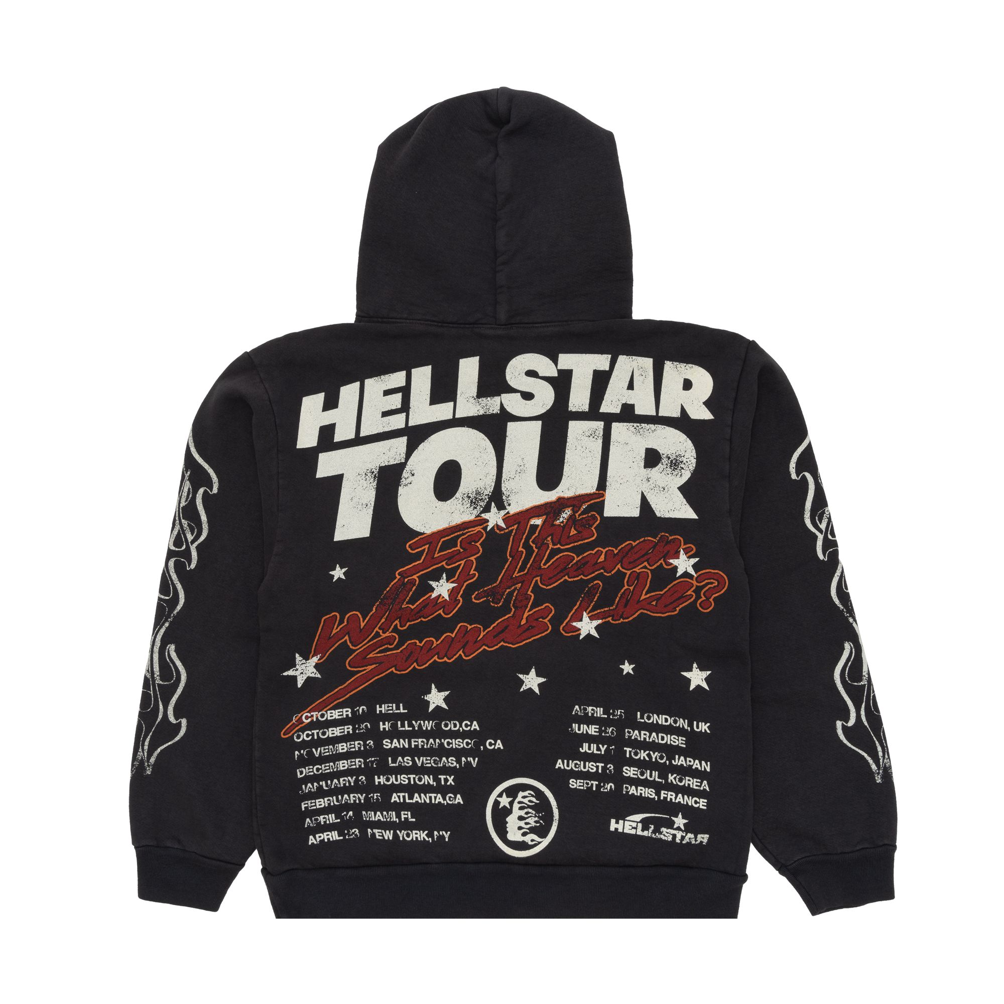 Hellstar Studios Records Tour Hoodie Washed Black sold by PLUS product image thumbnail 2
