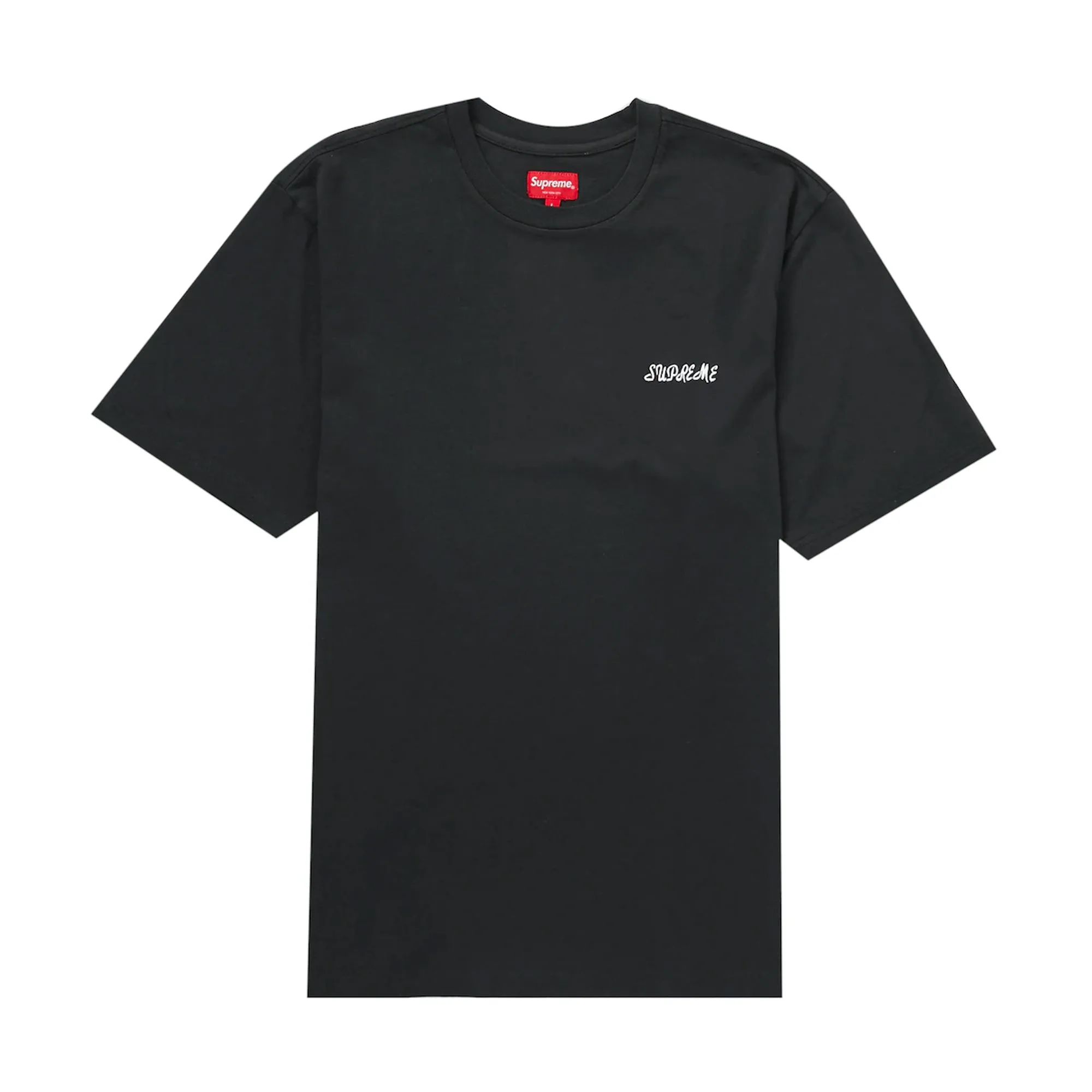 Supreme Washed Script S/S Top (FW23) Black sold by PLUS