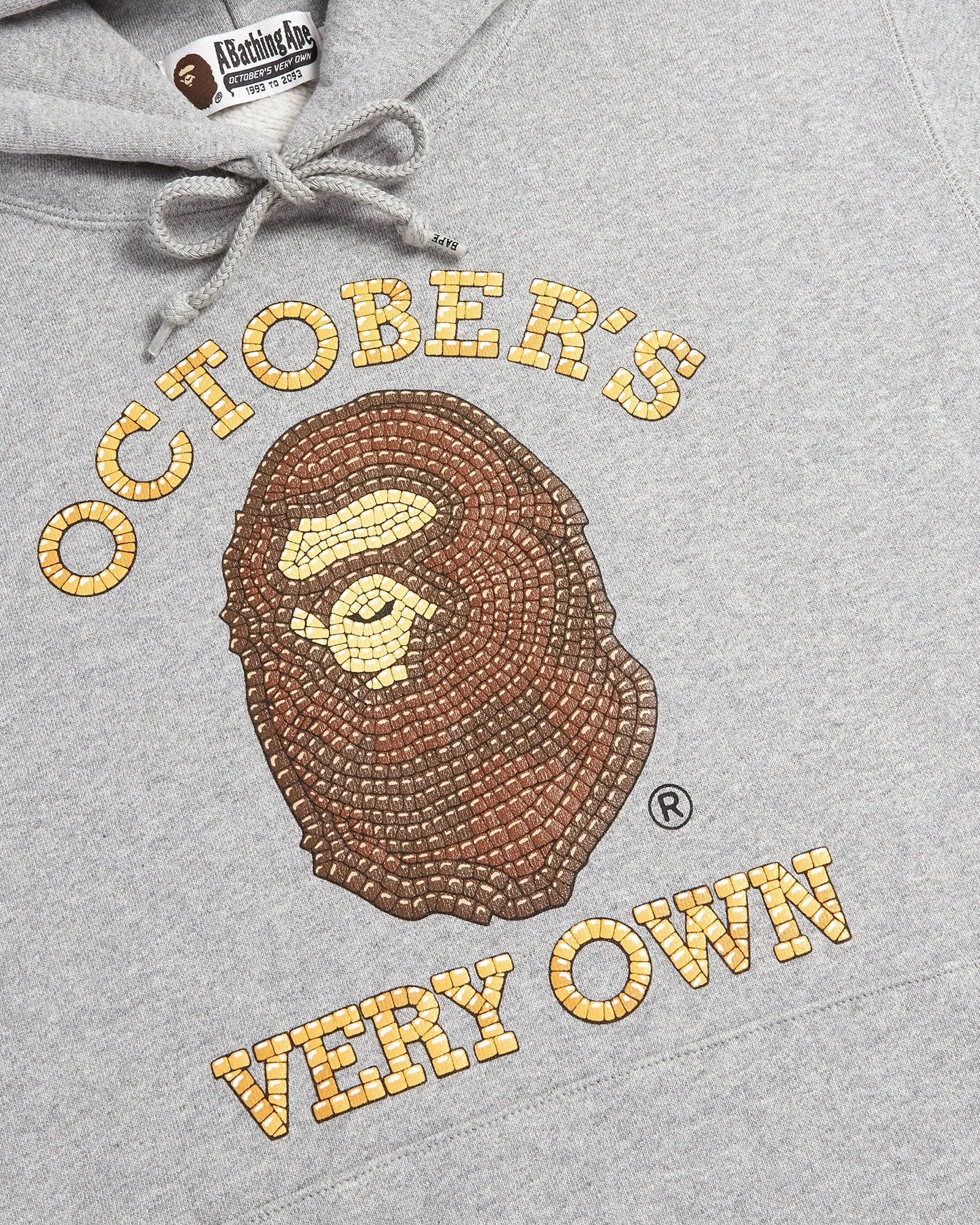 OVO x BAPE Subway Tile Hoodie Grey sold by PLUS product image thumbnail 2