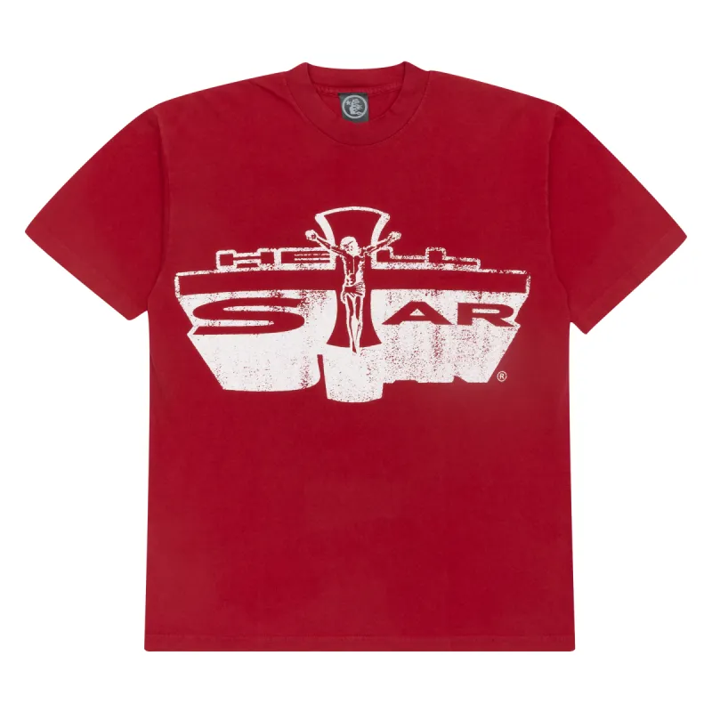 Hellstar Studios Jesus Emblem Tee Blood Red sold by PLUS