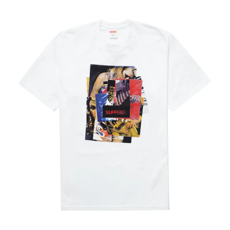 Supreme Stack Tee White sold by PLUS