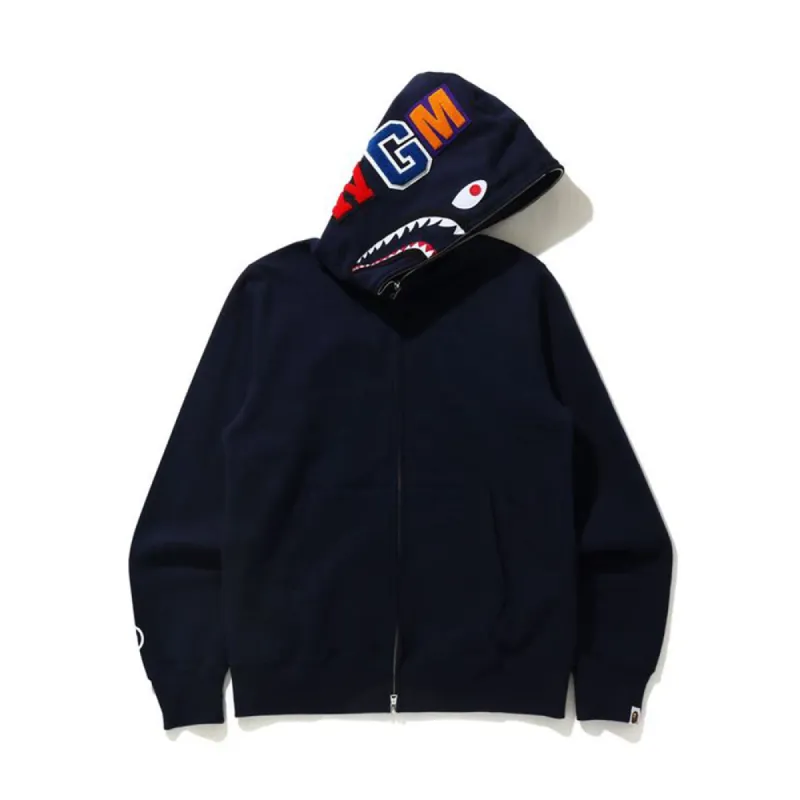 BAPE Shark WGM Full Zip Hoodie Navy sold by PLUS