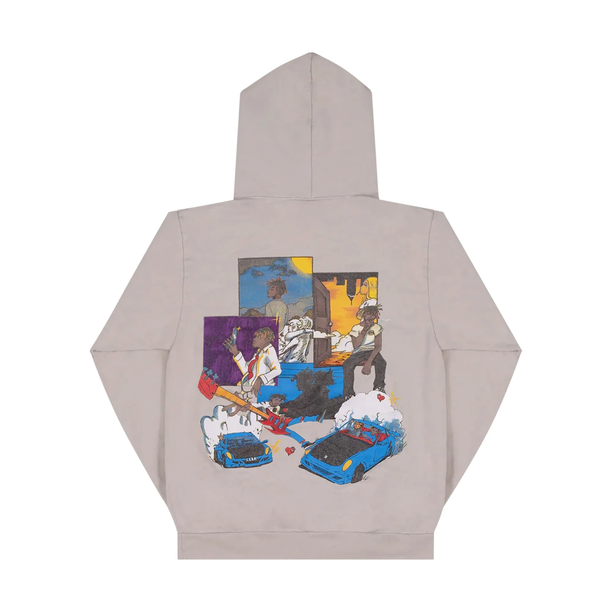 Revenge x Juice Wrld 999 Burnout Hoodie Cement Grey sold by PLUS product image thumbnail 2