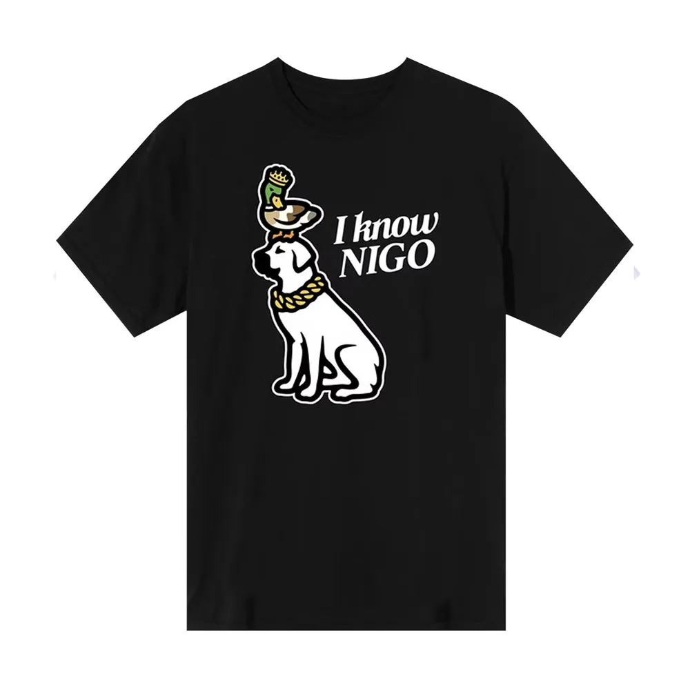 Human Made x I Know Nigo Dog Tee Black sold by PLUS