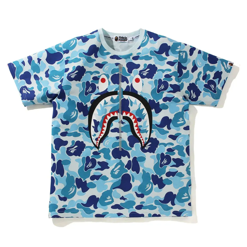 BAPE Big ABC Camo Shark Tee Blue sold by PLUS