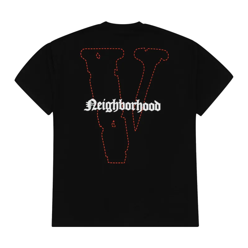 Vlone x Neighborhood Skull Tee Black/Orange sold by PLUS