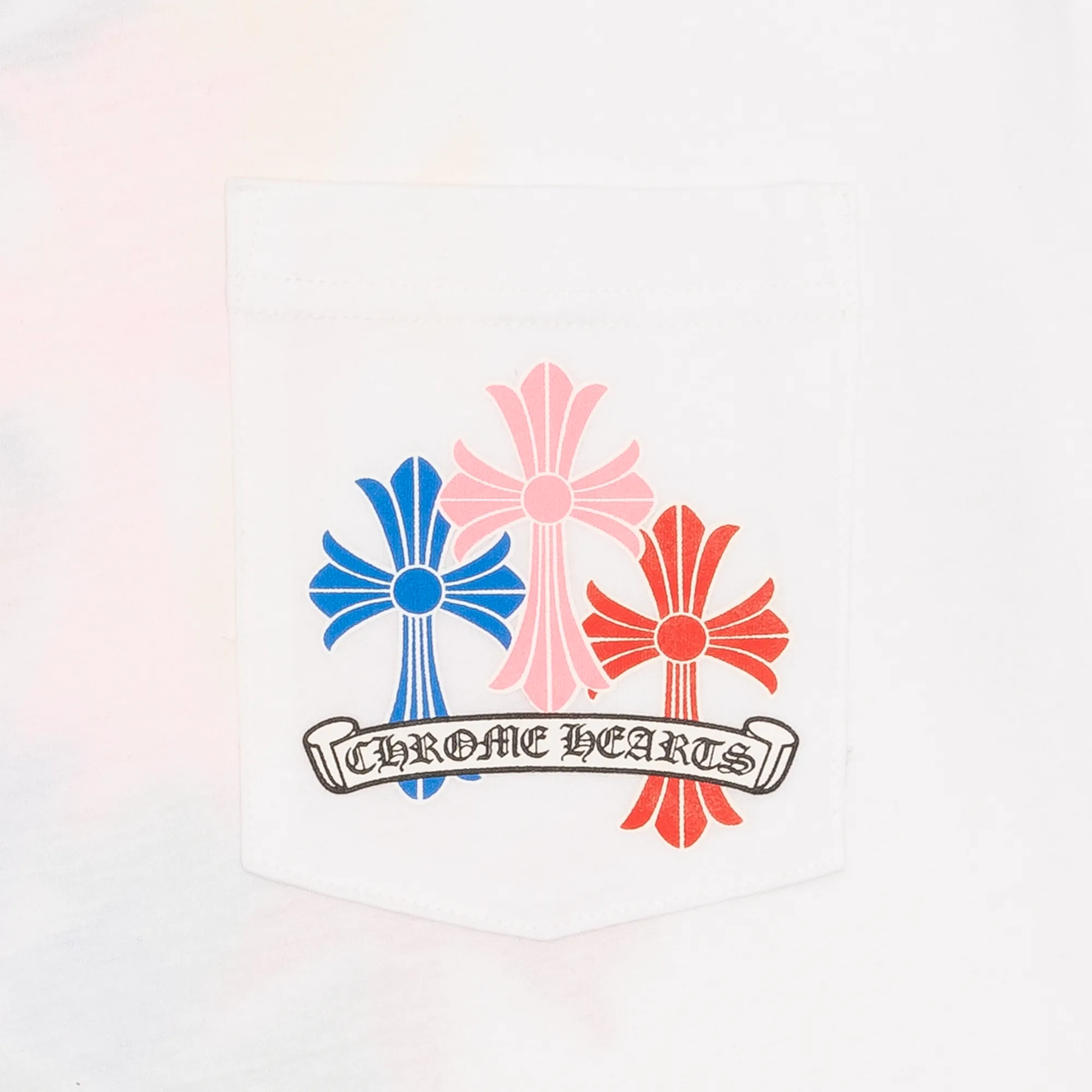 Chrome Hearts Multi Color Cross Cemetery T-Shirt White