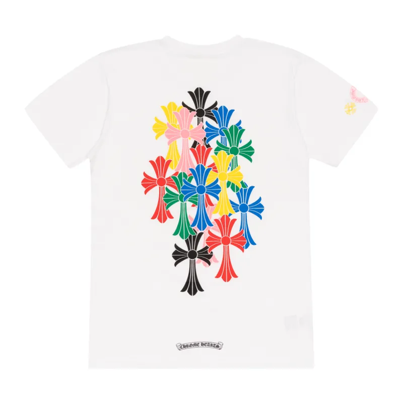 Chrome Hearts Multi Color Cross Cemetery T-Shirt White made by PLUS
