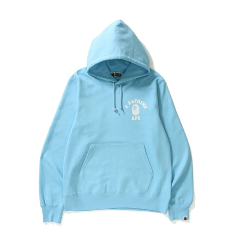 BAPE College Pullover Hoodie Light Blue sold by PLUS