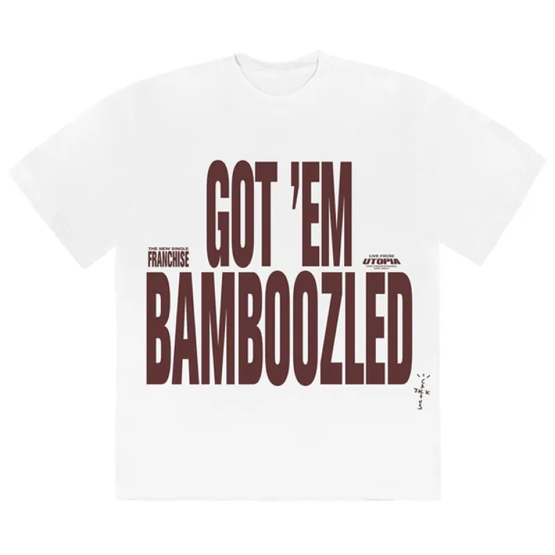 Travis Scott Franchise Promo II Bamboozled T-Shirt White sold by PLUS