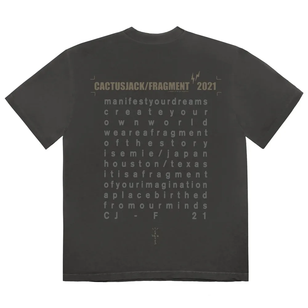 Travis Scott Cactus Jack For Fragment Create T-shirt Washed Black sold by PLUS product image thumbnail 2