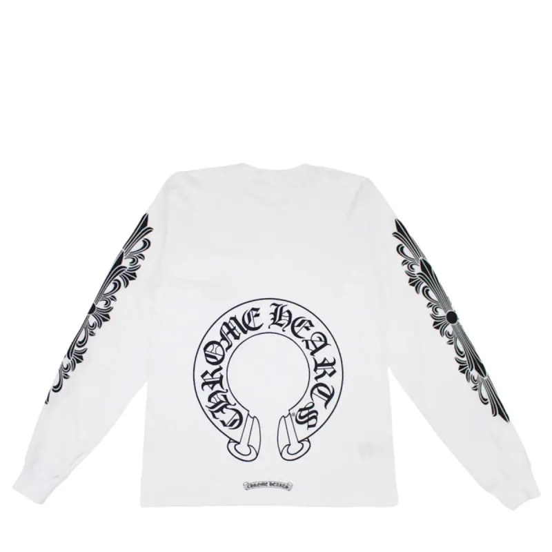 Chrome Hearts Floral Horseshoe L/S T-Shirt White sold by PLUS