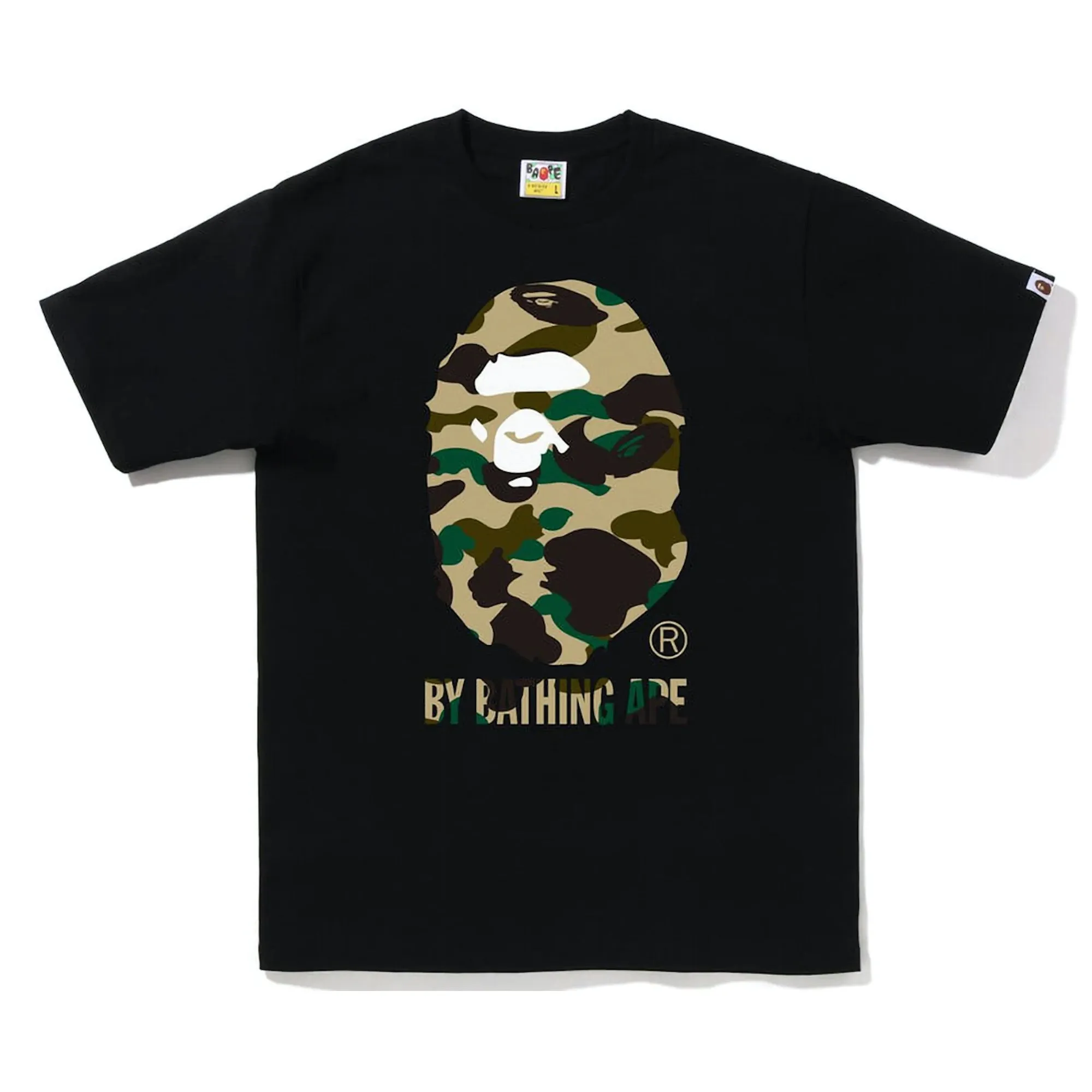 Bape Text 1st Camo By Bathing Ape Tee Black Yellow sold by PLUS