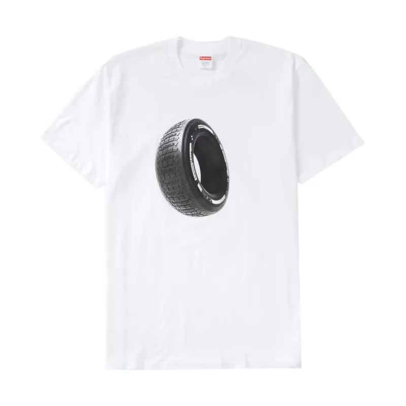 Supreme Tire Tee White sold by PLUS