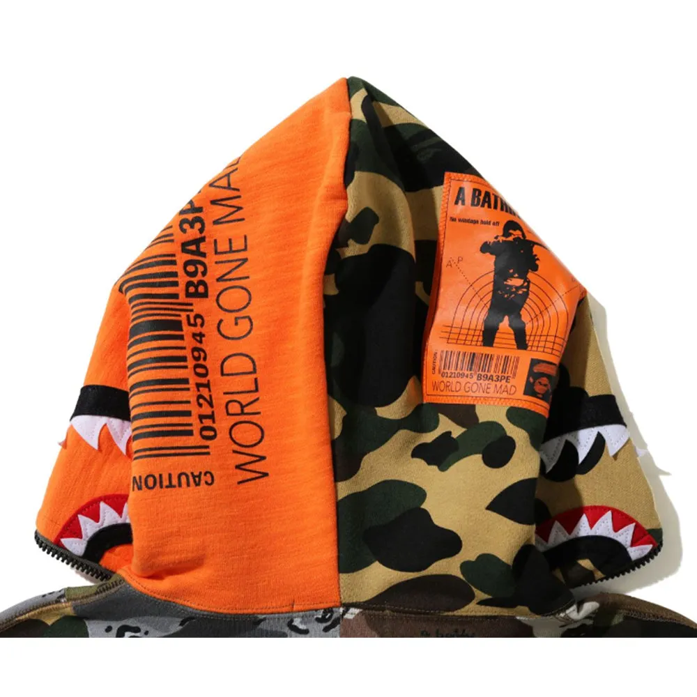 BAPE Crazy Camo Mad Shark Relaxed Full Zip Hoodie Multi sold by PLUS product image thumbnail 4