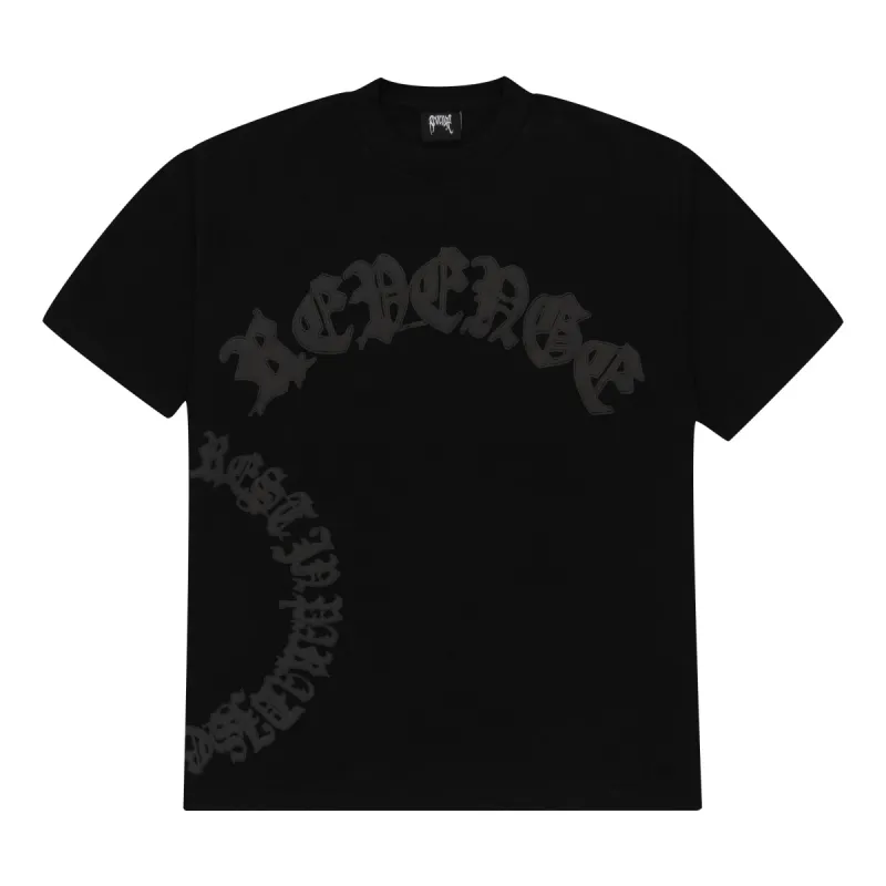 Revenge x Anuel Cracked Skull Tee Black sold by PLUS