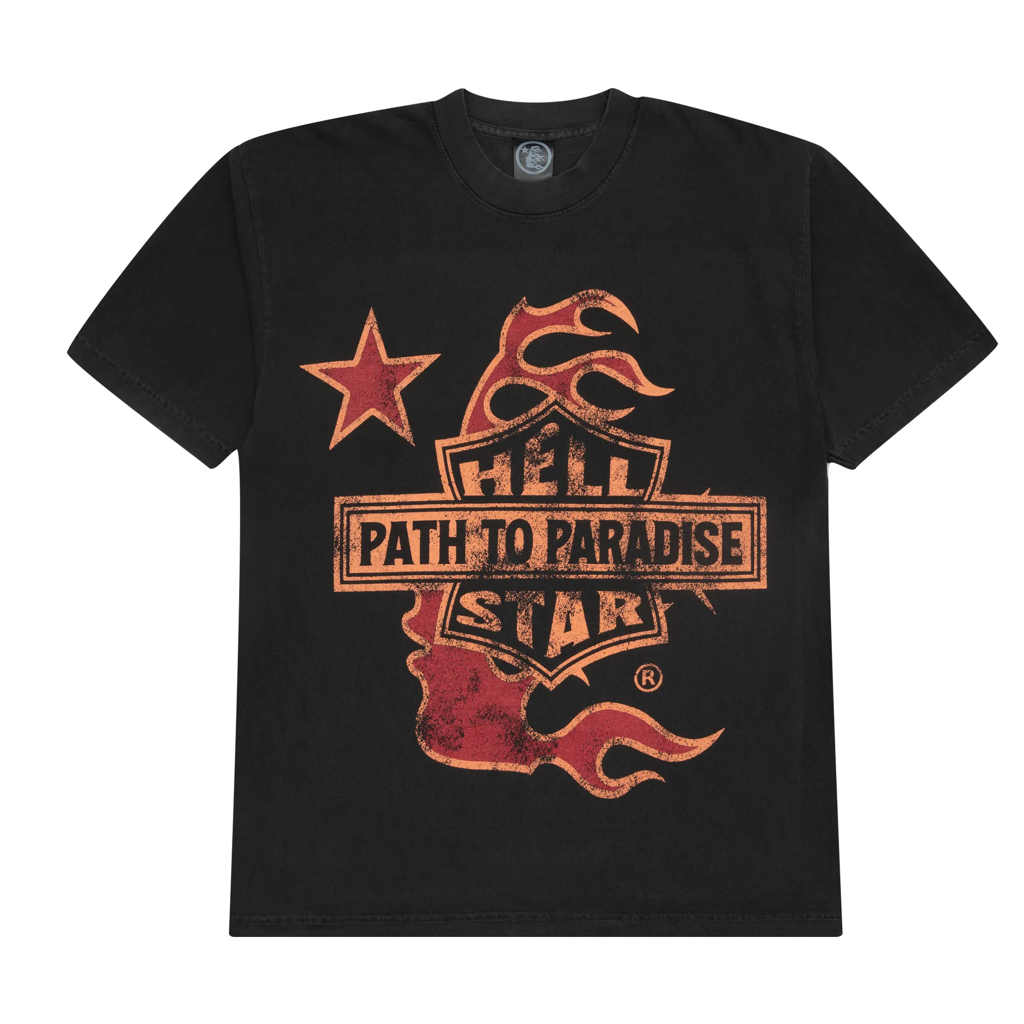 Hellstar Studios Biker Tour Tee Washed Black sold by PLUS