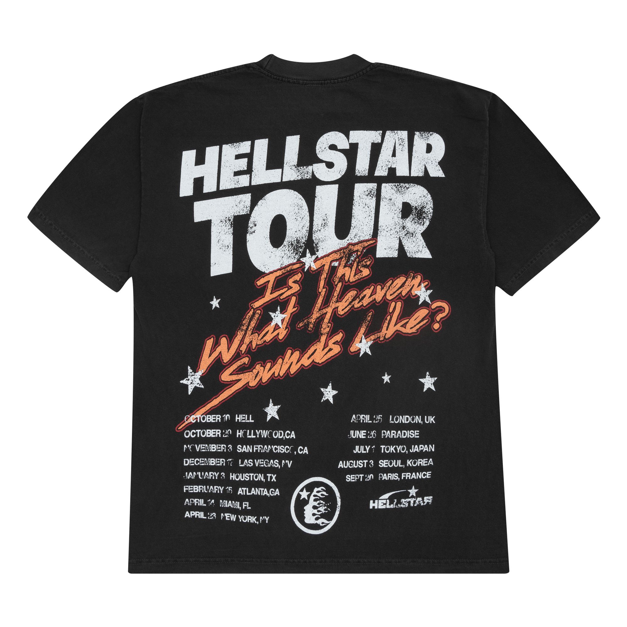 HELLSTAR BIKER TOUR グラフィック 半袖 Tシャツ○関送無料○ Hellstar Studios Biker Tour Tee Washed Black | Parallel