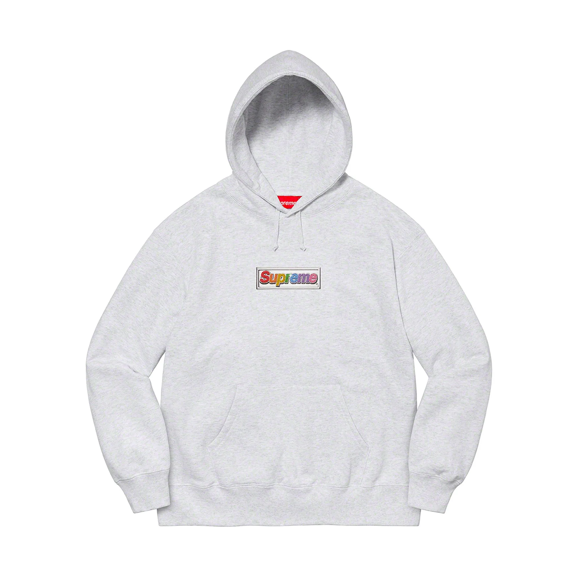 Supreme Bling Box Logo Hooded Sweatshirt Ash Grey sold by PLUS