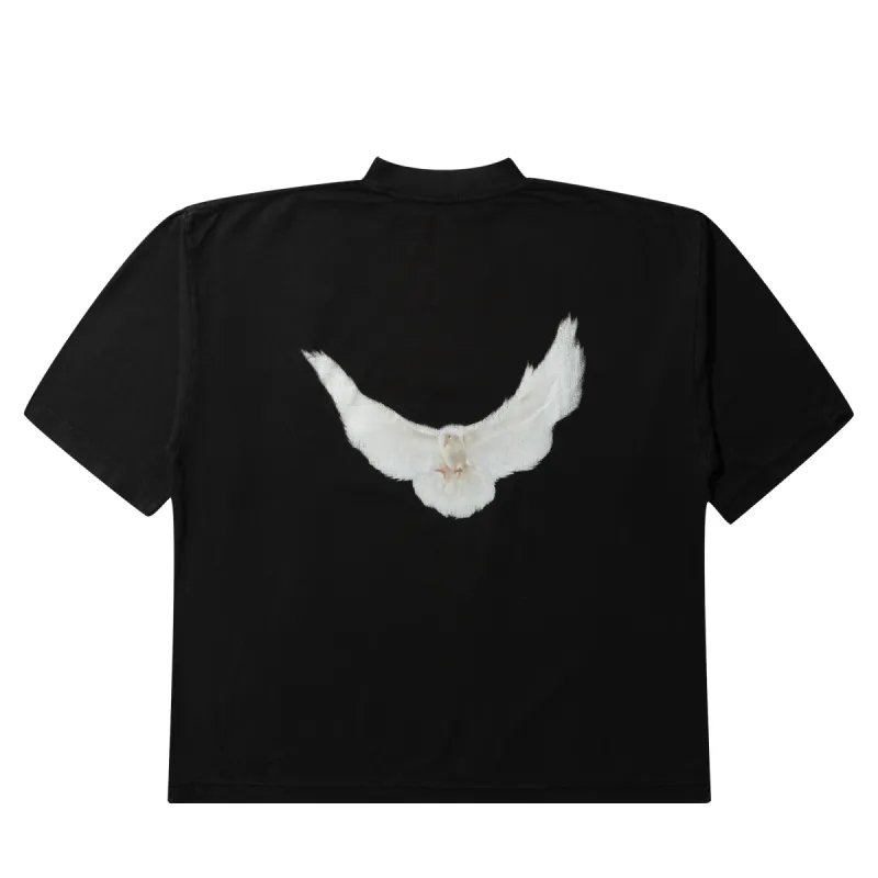 Yeezy Gap x Balenciaga Dove 3/4 Sleeve Tee Black sold by PLUS
