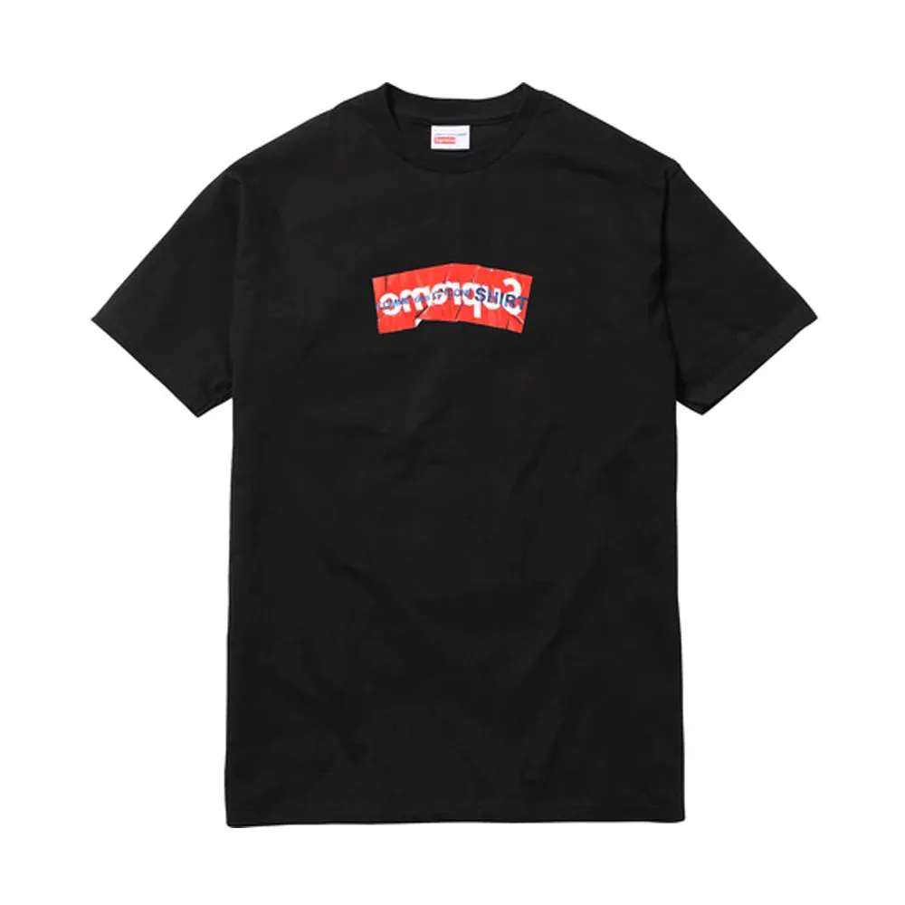 Supreme Comme Des Garcons SHIRT Box Logo Tee Black sold by PLUS