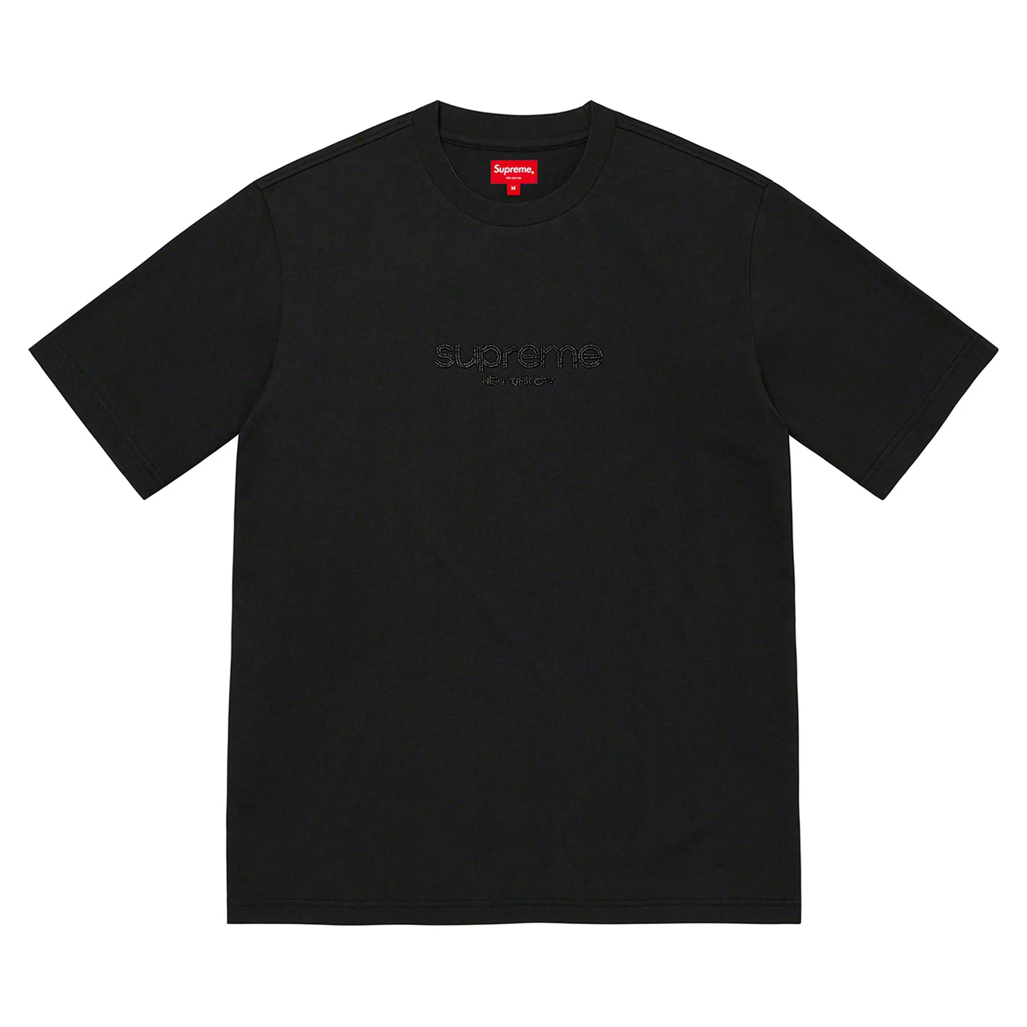 Supreme Beaded Logo S/S Top Black sold by PLUS