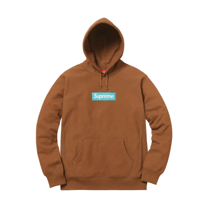 Supreme Box Logo Hooded Sweatshirt (FW17) Rust sold by PLUS