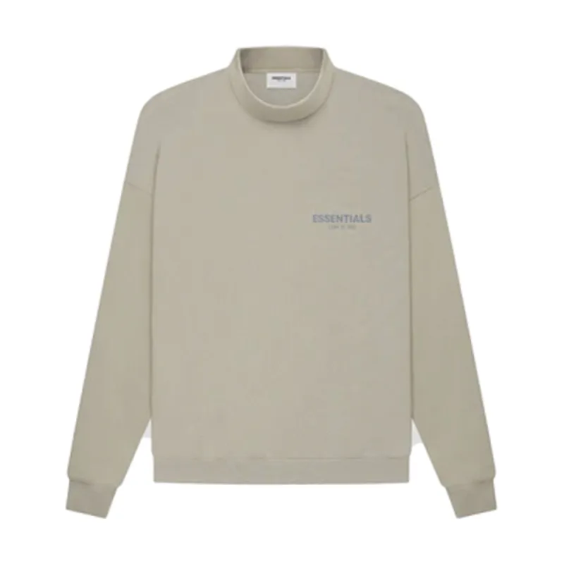 Fear of God Essentials Mock Neck Sweater Moss/Goat sold by PLUS