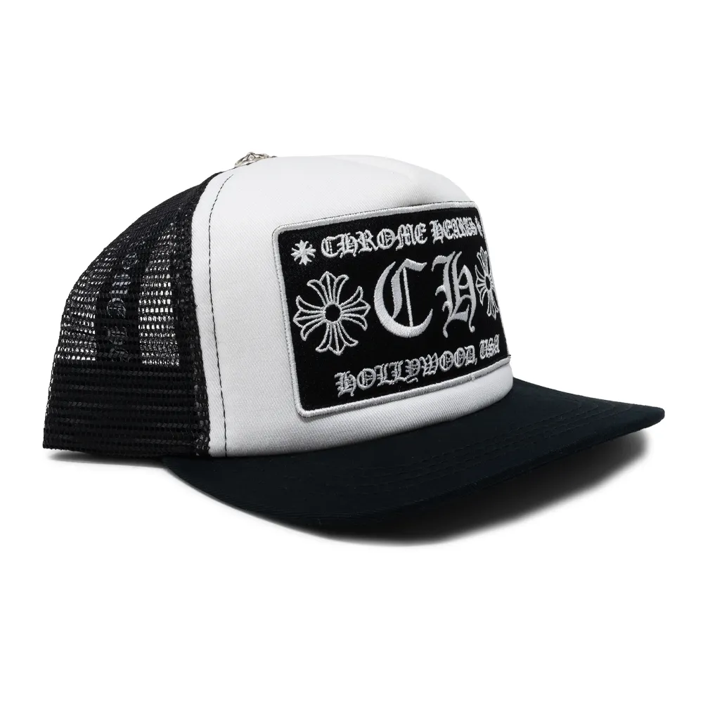 Chrome Hearts Hollywood Patch Trucker Cap Black/White sold by PLUS product image thumbnail 2