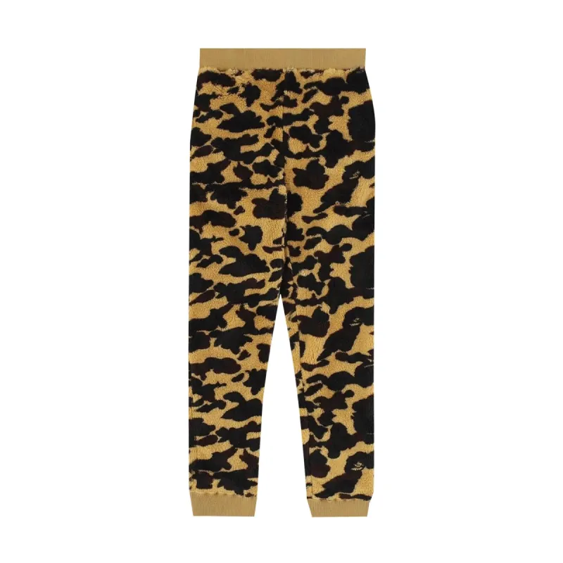 Bape 1st Camo Boa Fleece Pants Yellow sold by PLUS