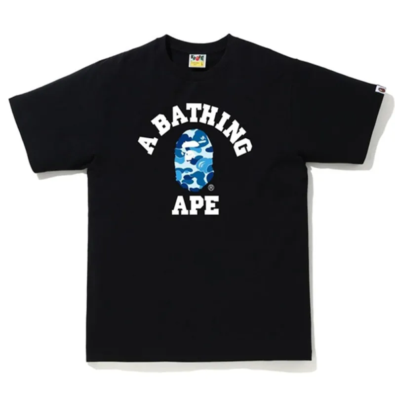 BAPE ABC Camo College Tee Black/Blue sold by PLUS