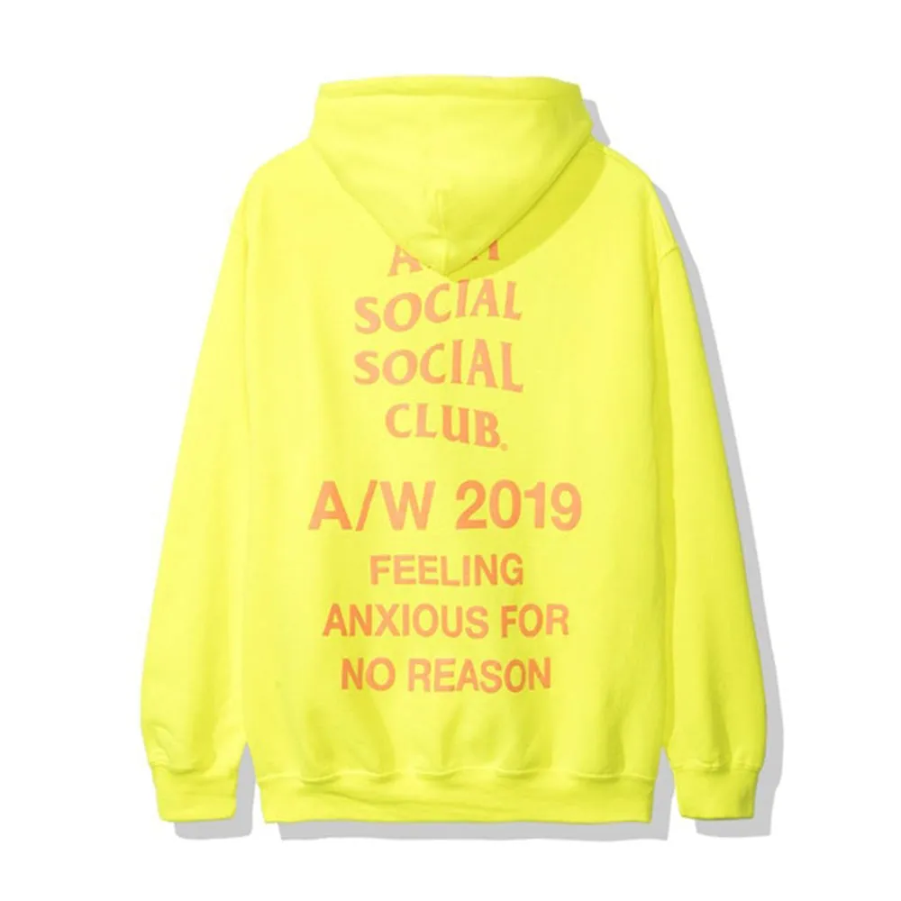 Anti Social Social Club Feeling Anxious Hoodie Neon Green sold by PLUS