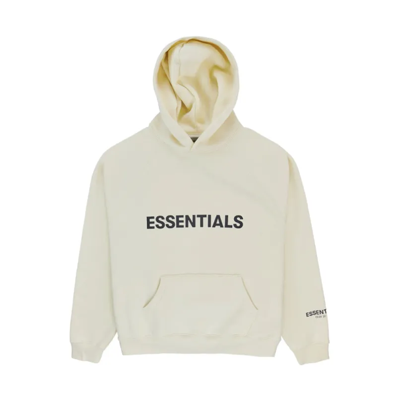 FOG ESSENTIALS 3D Silicon Applique Pullover Hoodie Buttercream sold by PLUS