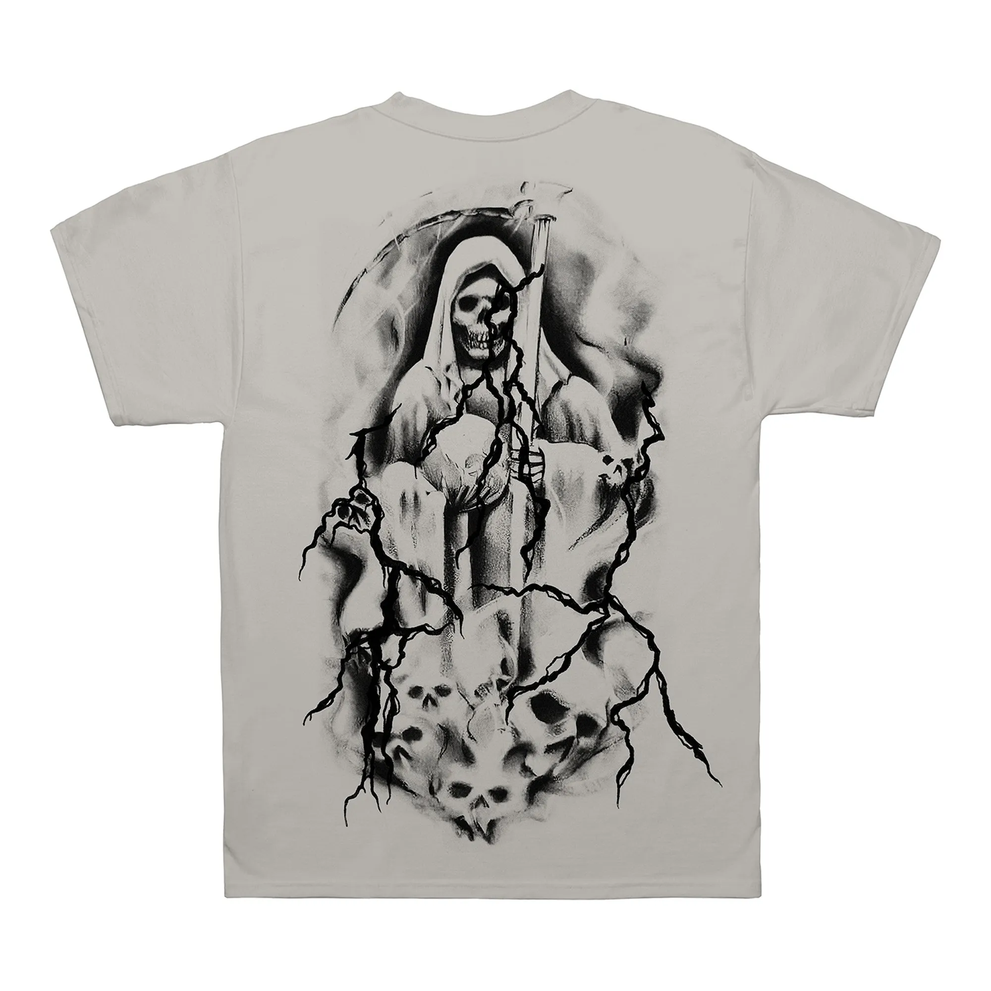 Revenge x Anuel Lightning Reaper Tee Cement sold by PLUS product image thumbnail 2
