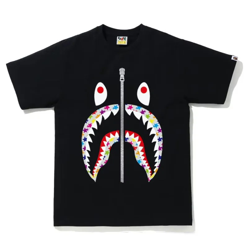 Bape Sta Pattern Shark Tee Black sold by PLUS