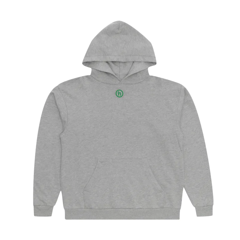 HIDDEN® Mini Logo Hoodie Heather Grey sold by PLUS
