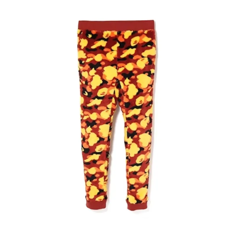 Bape 1st Camo Boa Fleece Pants Orange sold by PLUS