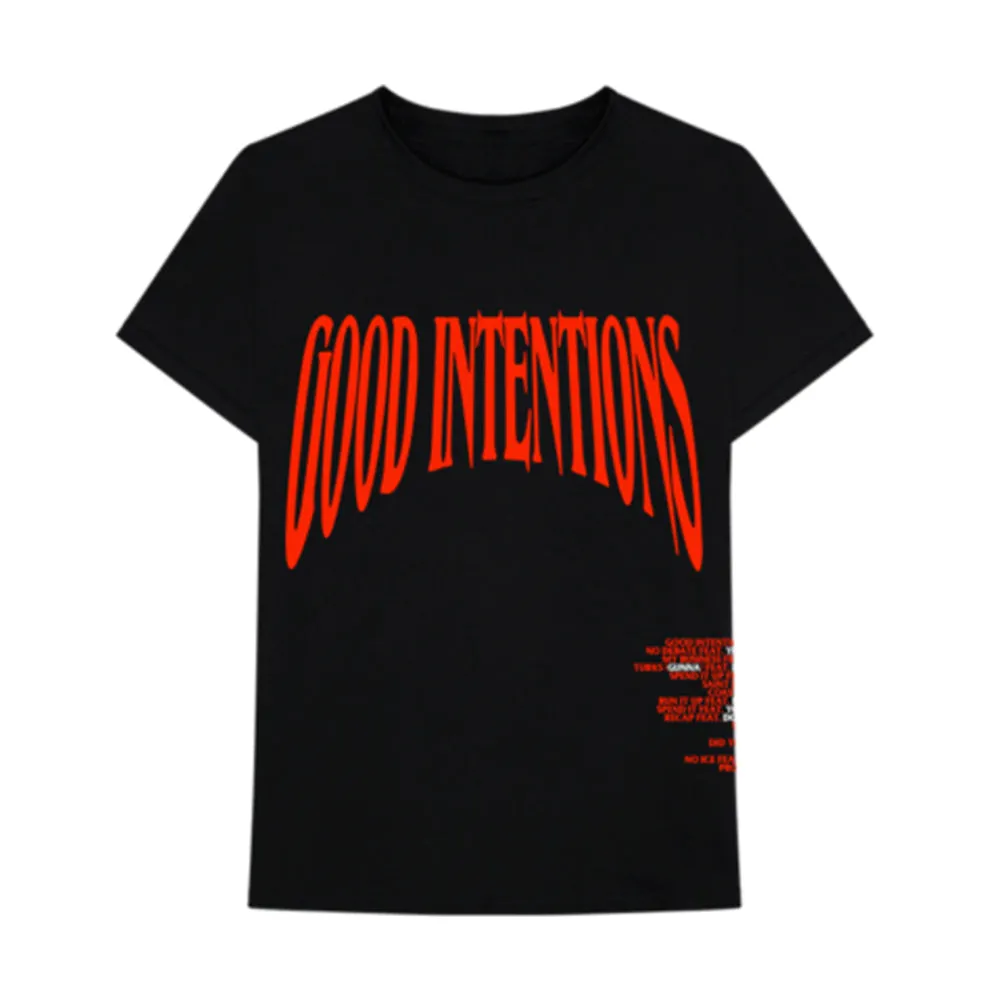 Vlone x Nav Good Intentions Tee Black sold by PLUS