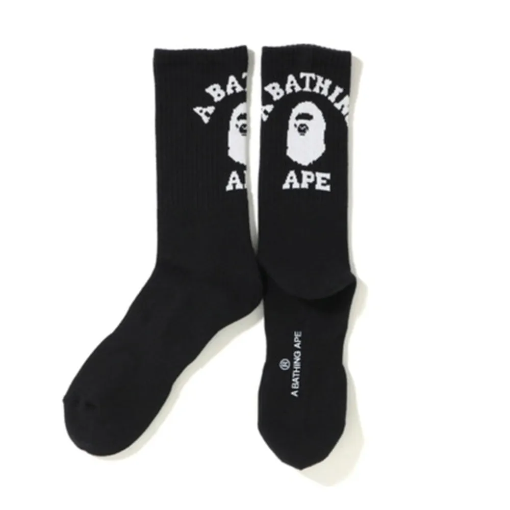 BAPE College Socks (FW19) Black sold by PLUS