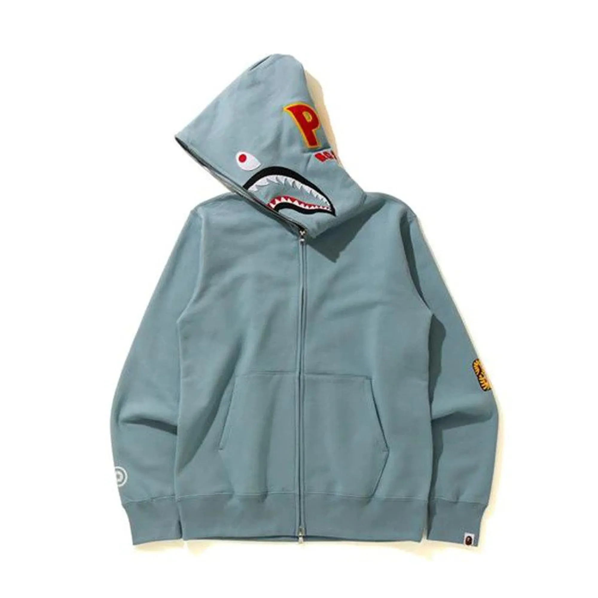 BAPE Shark Full Zip Hoodie (SS21) Gray sold by PLUS product image thumbnail 2